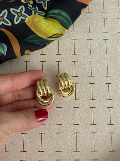 Özel Seri Gold Düğüm Küpe