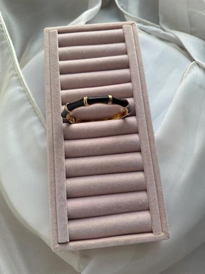 Özel Seri Mineli Kelepçe Bileklik-Siyah