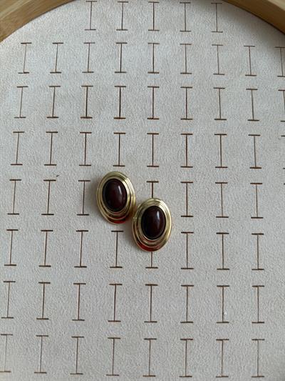Özel Seri Mini Vintage Kahve Küpe
