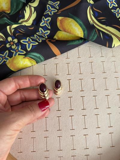 Özel Seri Minimal Vintage Acı Kahve Küpe