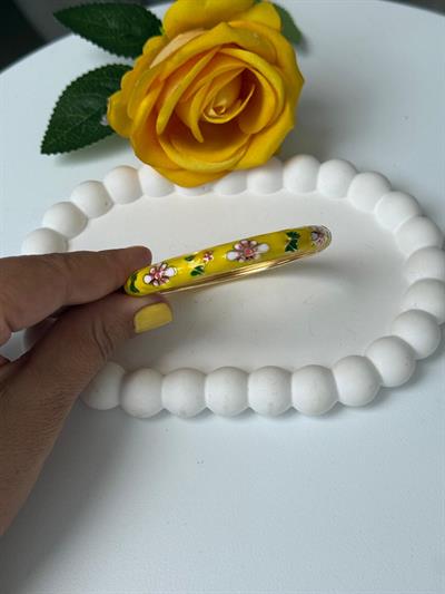 Özel Seri Sarı Mineli Kelepçe Bileklik