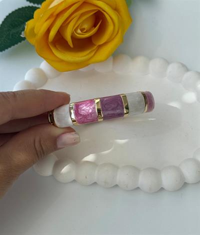 Özel Seri Sedefli Beyaz Pembe Lila  Bileklik