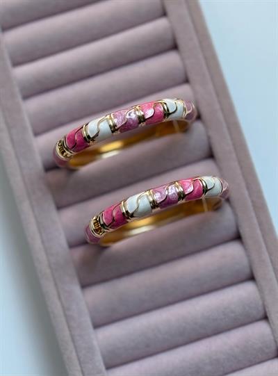 Özel Seri Sedefli Pembe Kelepçe Bileklik