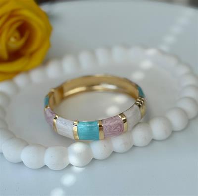 Özel Seri Sedefli Yeşil Pembe Beyaz Bileklik