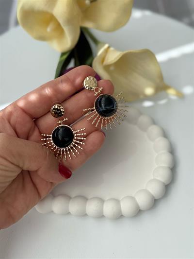 Özel Seri Siyah Vintage Küpe