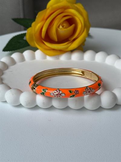 Özel Seri Turuncu Mineli Kelepçe Bileklik