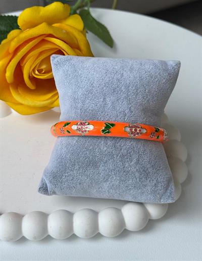 Özel Seri Turuncu Mineli Kelepçe Bileklik