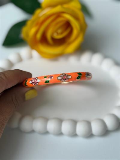 Özel Seri Turuncu Mineli Kelepçe Bileklik