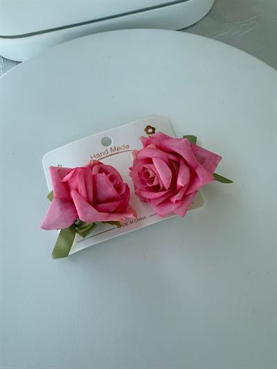 Pembe Güllü Yan Toka