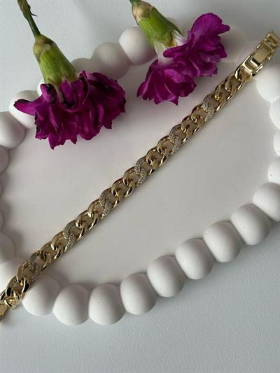 VİP 14k Taşlı Zincir Bileklik