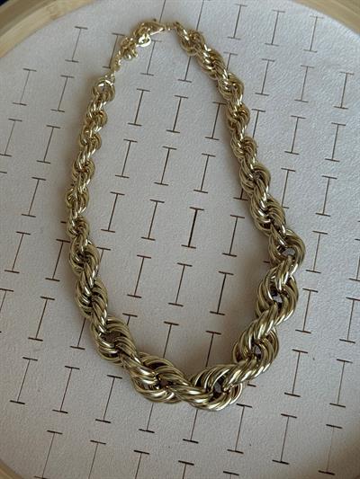 Vintage Gold  Kalın Burgu Kolye (50cm)