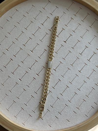 Vip 14k  Gurmet Zirkon Taşlı Bombeli Model Bileklik