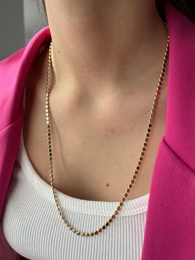 Vip 14k Orta Boy Ezme Zincir Kolye