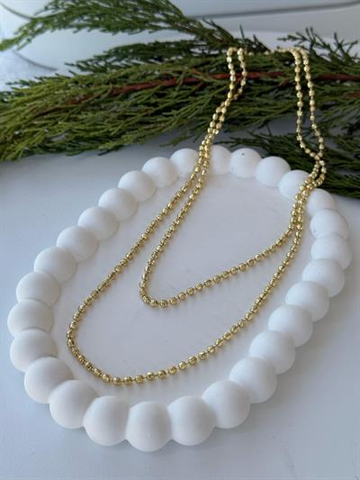 Vip 14k Uzun  Minimal Topçuklu Kolye