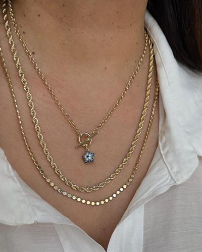 Vip 14k Yıldız Nazarlı Kolye Kombini