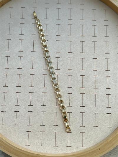 Vip 14k Zirkon Taşlı Bakla Model Bileklik