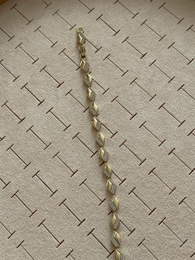 Vip 14k Zirkon Taşlı Baklava Model Bileklik