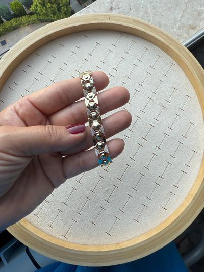 Vip 14k Zirkon Taşlı Kordon Model Bileklik