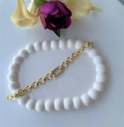 Vip 14k Zirkon Taşlı Nal Bileklik