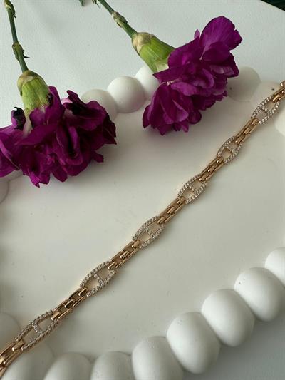 Vip 18K  Oval  Zirkon Taşlı Bileklik