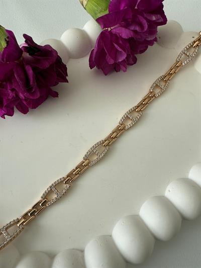 Vip 18K  Oval  Zirkon Taşlı Bileklik