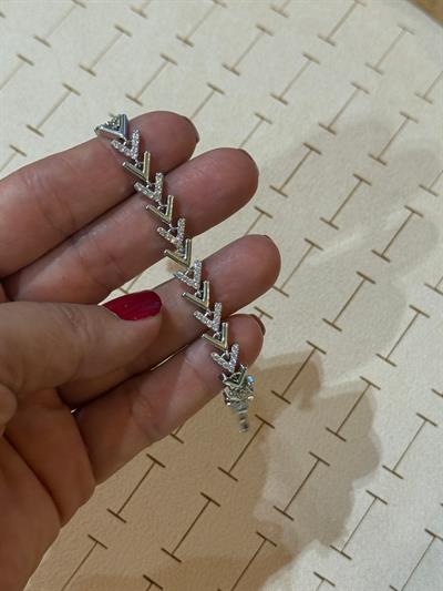 Vip Zirkon Taşlı V Model Bileklik