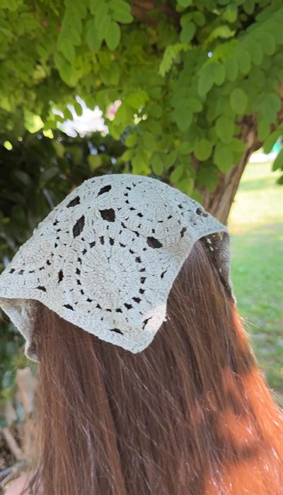 Adaçayı Yeşili Üçgen İpli Bandana