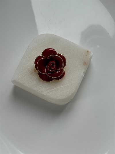 Bordo Gül Broş