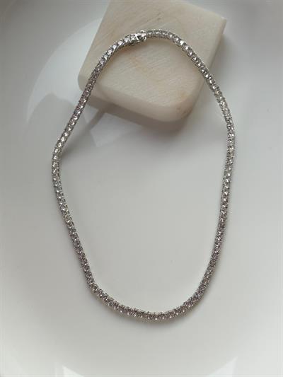 Çelik Gri Su Yolu Kolye 4mm