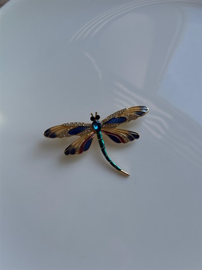 Mavi Yusufçuk Broş