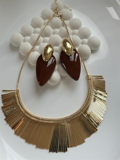 Özel Seri Plaka Kolye Damla Küpe Kombini