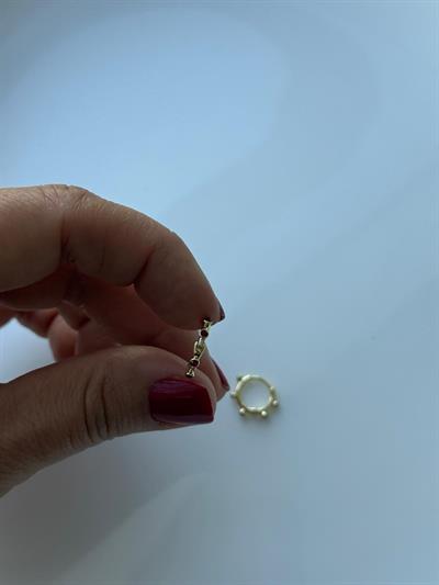 Viip 14k Mini Kırmızı Taşlı Çocuk  Küpe