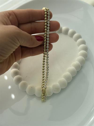 Vip 14k 2 Sıralı Taşlı Bileklik