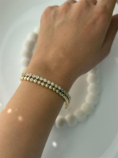Vip 14k 2 Sıralı Taşlı Bileklik