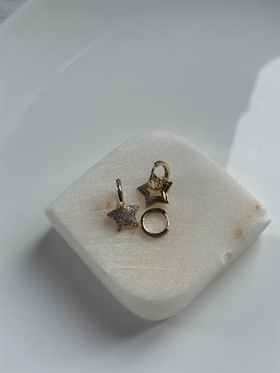 Vip  14k 3lü Yıldız Küpe