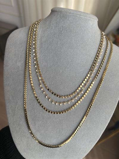 Vip 14k Beyaz Boncuk Kolye Kombini