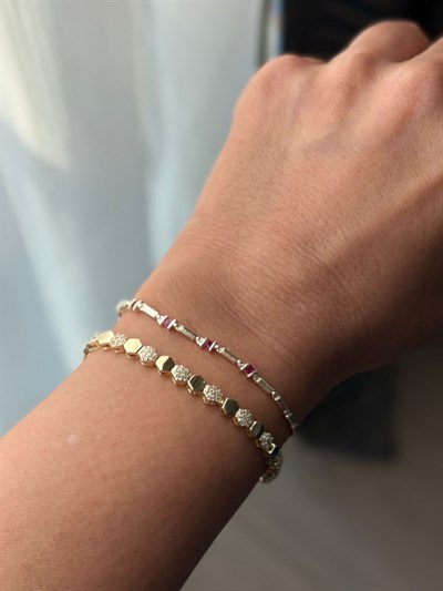 Vip 14k Fuşya Bileklik Kombini