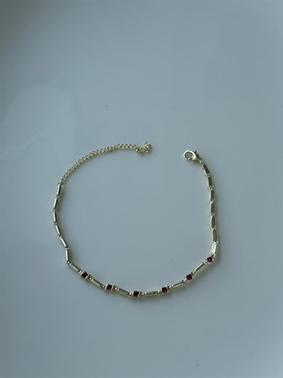 Vip 14k Fuşya Taşlı Bileklik