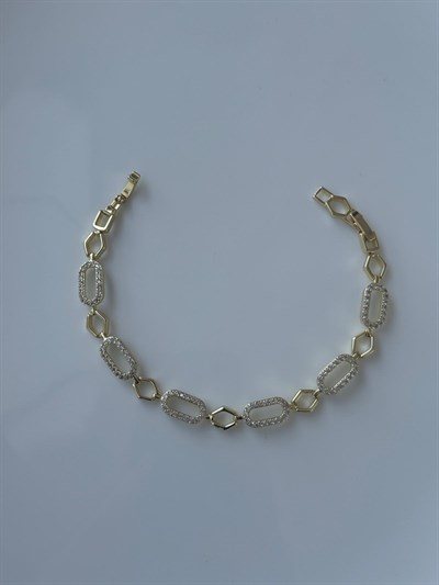 Vip 14K Geometrik Figürlü  Bileklik