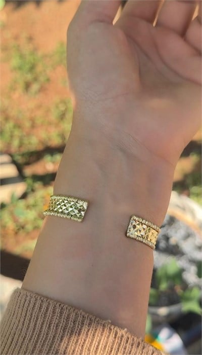 Vip 14k Lazar Kesim Plaka Bileklik 