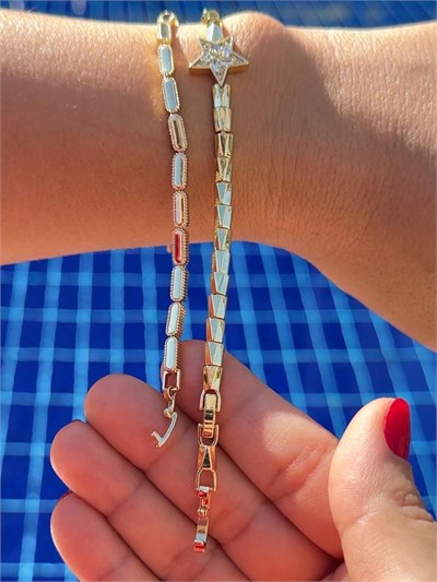 Vip 14k Yıldızlı Bileklik Kombini