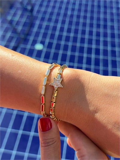 Vip 14k Yıldızlı Bileklik Kombini