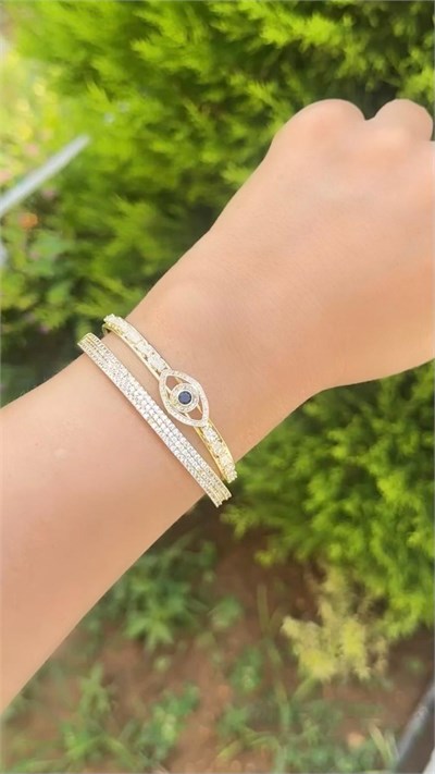Vip 14k Zirkon Taşlı Bileklik Kombini