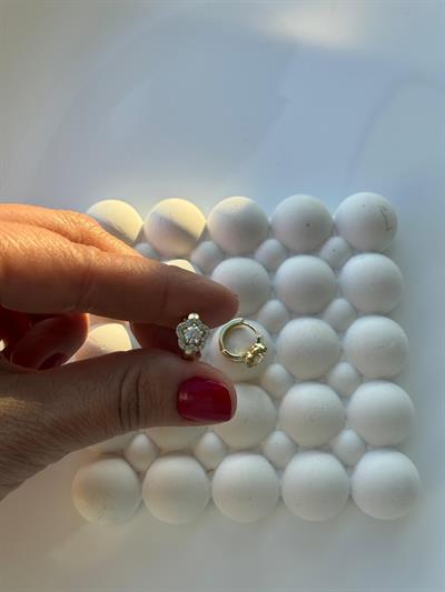 Vip 14k Zirkon Taşlı Çiçek Çocuk Küpe