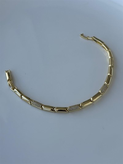 Vip 14k Zirkon Taşlı Çubuk Model Bileklik