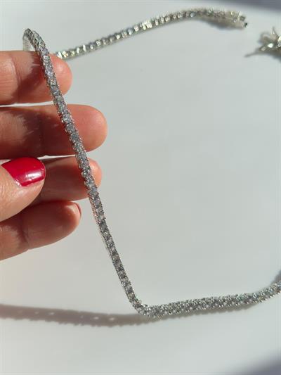 Vip  Gri Su Yolu Kolye-3mm