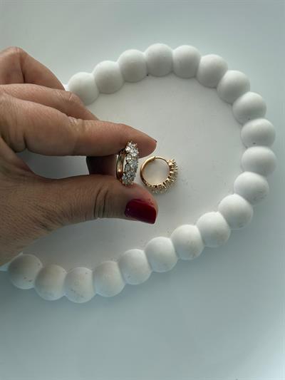 Vip Taşlı Halka Küpe