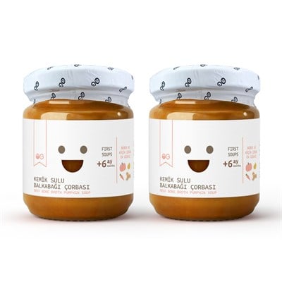 2'li Kemik Sulu Balkabağı Çorbası 190g +6 Ay