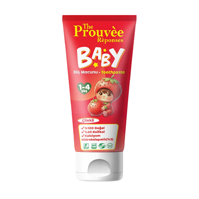 The Prouvee Çilekli %100 Doğal Organik Bebek Ve Çocuk  Diş Macunu 35 Ml (Florürsüz)