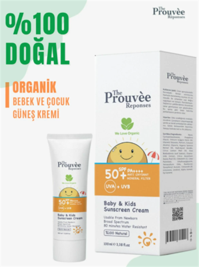 The Prouvee Reponses 50 Spf Bebek Çocuk Güneş Kremi 100Ml